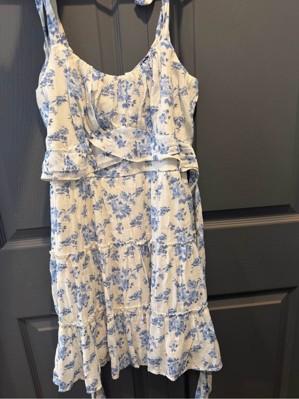 Women’s Blue Floral Tiered Sundress
